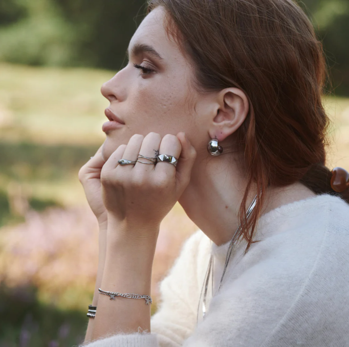 Chunky Ohrstecker - Edelstahl – Bild 2